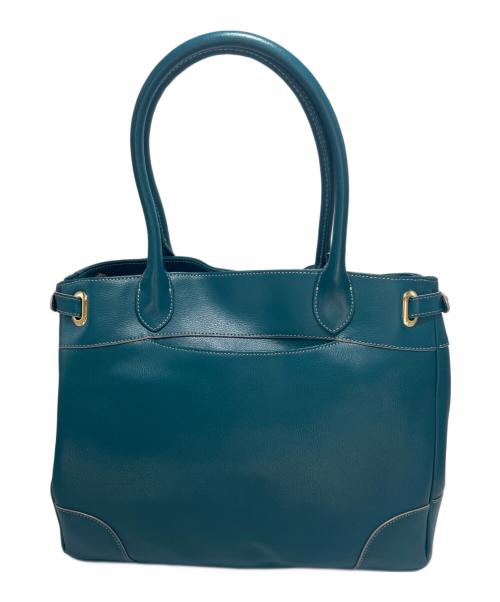 Hamano（ハマノ）Hamano (ハマノ) クラシックアーバントートバッグ ターコイズの古着・服飾アイテム