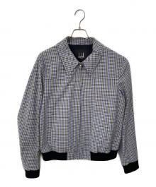 dunhill（ダンヒル）の古着「ダブルジップアップ スイングトップ」｜ブラック×ホワイト×ブルー