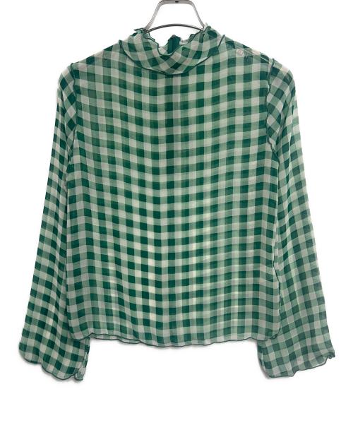 poppy tokyo（ポピートウキョウ）poppy tokyo (ポピートウキョウ) シースルーブラウス グリーン サイズ:FREEの古着・服飾アイテム