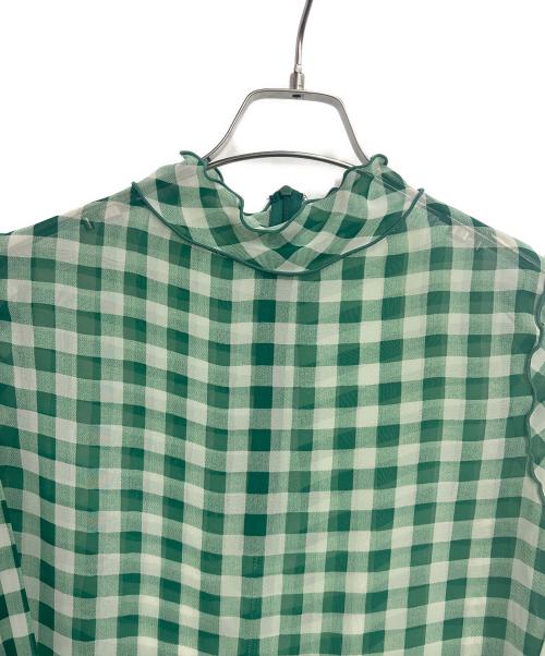 poppy tokyo（ポピートウキョウ）poppy tokyo (ポピートウキョウ) シースルーブラウス グリーン サイズ:FREEの古着・服飾アイテム