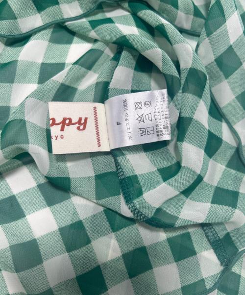 poppy tokyo（ポピートウキョウ）poppy tokyo (ポピートウキョウ) シースルーブラウス グリーン サイズ:FREEの古着・服飾アイテム