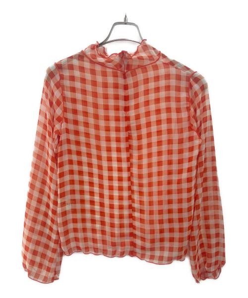 poppy tokyo（ポピートウキョウ）poppy tokyo (ポピートウキョウ) シースルーブラウス オレンジ サイズ:FREEの古着・服飾アイテム