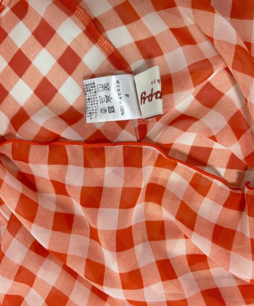 poppy tokyo（ポピートウキョウ）poppy tokyo (ポピートウキョウ) シースルーブラウス オレンジ サイズ:FREEの古着・服飾アイテム