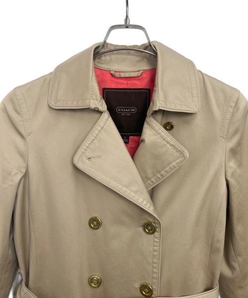 COACH（コーチ）COACH (コーチ) トレンチコート ベージュ サイズ:Sの古着・服飾アイテム