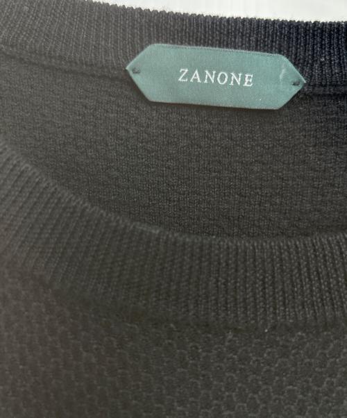 Zanone（ザノーネ）Zanone (ザノーネ) 12ゲージハニカムニット ブラック サイズ:50の古着・服飾アイテム