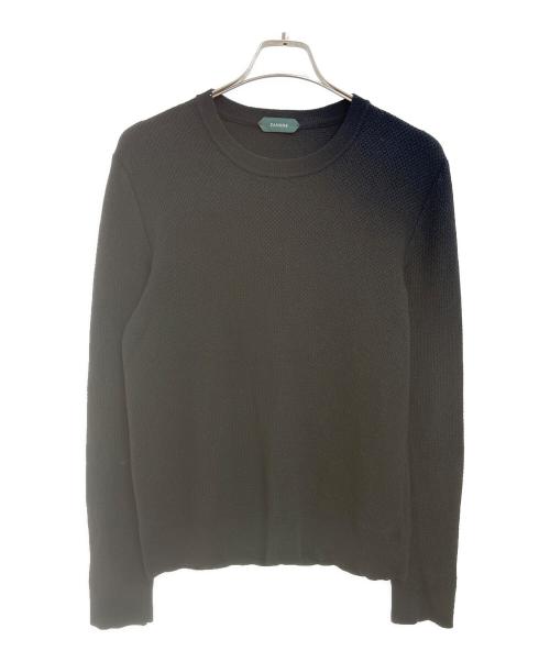 Zanone（ザノーネ）Zanone (ザノーネ) 12ゲージハニカムニット ブラック サイズ:50の古着・服飾アイテム