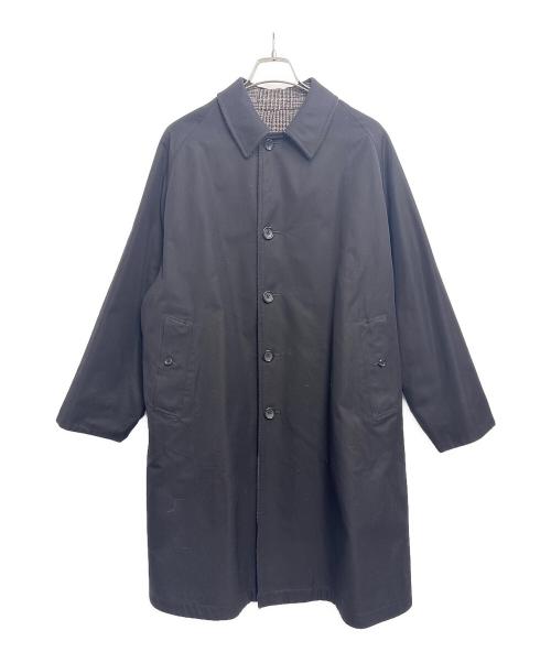 ANATOMICA（アナトミカ）ANATOMICA (アナトミカ) リバーシブルシングルラグランコート ブラック×ブラウン サイズ:48の古着・服飾アイテム