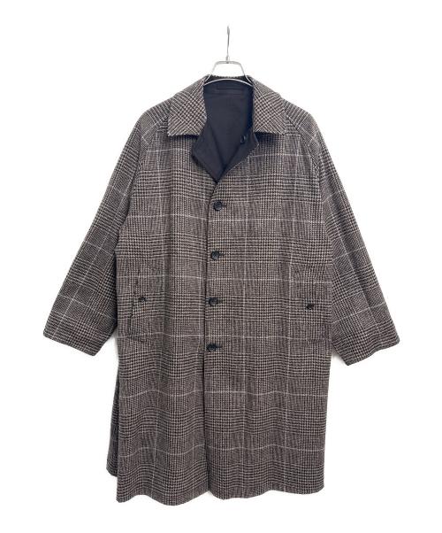 ANATOMICA（アナトミカ）ANATOMICA (アナトミカ) リバーシブルシングルラグランコート ブラック×ブラウン サイズ:48の古着・服飾アイテム