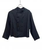 ANATOMICAアナトミカ）の古着「ノーカラーダブルジャケット」｜ブラック