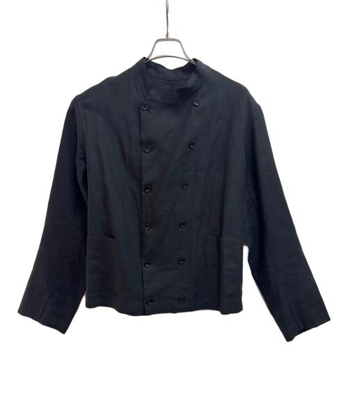 ANATOMICA（アナトミカ）ANATOMICA (アナトミカ) ノーカラーダブルジャケット ブラック サイズ:3の古着・服飾アイテム