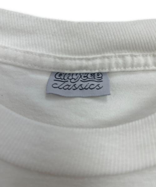 anytee classics（エニティー クラシックス）anytee classics (エニティー クラシックス) ロングスリーブカットソー ホワイト×ピンク サイズ:XLの古着・服飾アイテム
