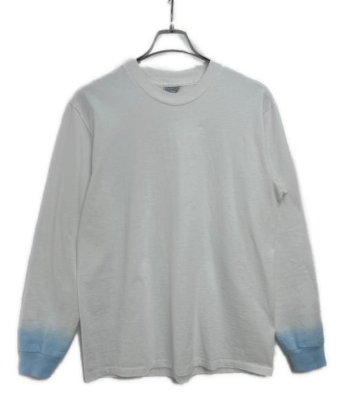 anytee classics（エニティー クラシックス）anytee classics (エニティー クラシックス) ロングスリーブカットソー ホワイト×ブルー サイズ:Lの古着・服飾アイテム