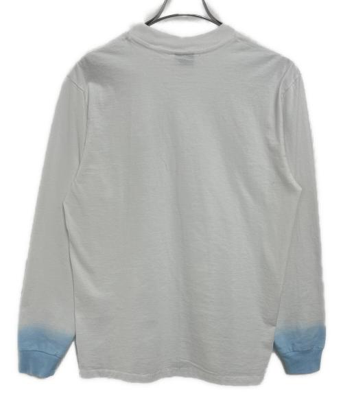anytee classics（エニティー クラシックス）anytee classics (エニティー クラシックス) ロングスリーブカットソー ホワイト×ブルー サイズ:Lの古着・服飾アイテム