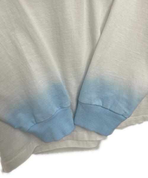 anytee classics（エニティー クラシックス）anytee classics (エニティー クラシックス) ロングスリーブカットソー ホワイト×ブルー サイズ:Lの古着・服飾アイテム