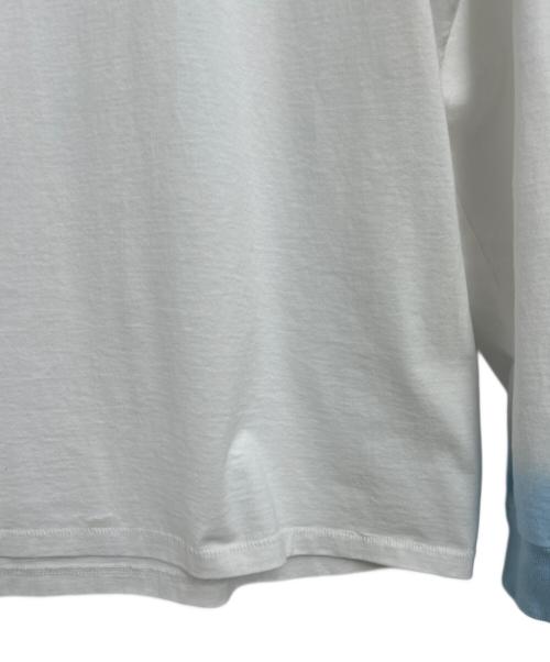 anytee classics（エニティー クラシックス）anytee classics (エニティー クラシックス) ロングスリーブカットソー ホワイト×ブルー サイズ:Lの古着・服飾アイテム