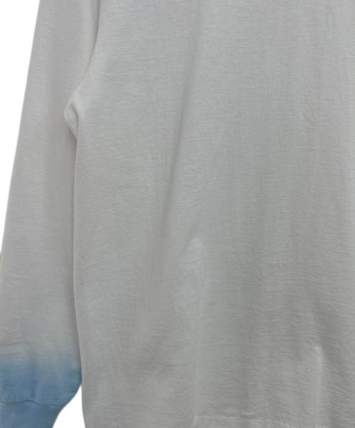 anytee classics（エニティー クラシックス）anytee classics (エニティー クラシックス) ロングスリーブカットソー ホワイト×ブルー サイズ:Lの古着・服飾アイテム