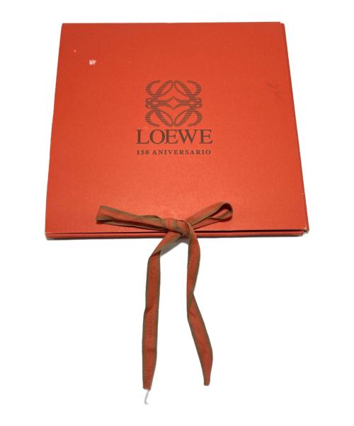 LOEWE（ロエベ）LOEWE (ロエベ) シルクスカーフ ベージュ×グリーンの古着・服飾アイテム