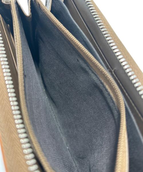 GUCCI（グッチ）GUCCI (グッチ) ラウンドファスナー財布 ブラウン×ベージュの古着・服飾アイテム