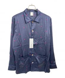 maxsix（マックスシックス）の古着「シルクドットシャツ」｜ネイビー