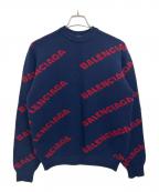 BALENCIAGAバレンシアガ）の古着「ロゴニット」｜ネイビー