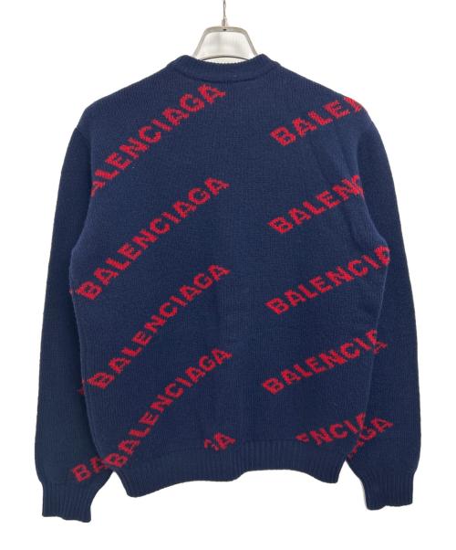 BALENCIAGA（バレンシアガ）BALENCIAGA (バレンシアガ) ロゴニット ネイビー サイズ:XSの古着・服飾アイテム