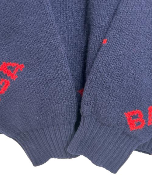 BALENCIAGA（バレンシアガ）BALENCIAGA (バレンシアガ) ロゴニット ネイビー サイズ:XSの古着・服飾アイテム
