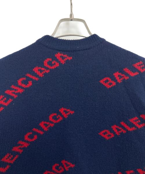 BALENCIAGA（バレンシアガ）BALENCIAGA (バレンシアガ) ロゴニット ネイビー サイズ:XSの古着・服飾アイテム