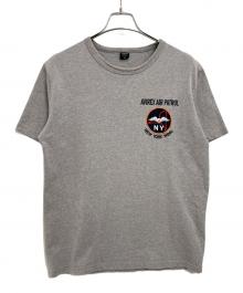 AVIREX（アヴィレックス）の古着「刺繍Tシャツ」｜グレー
