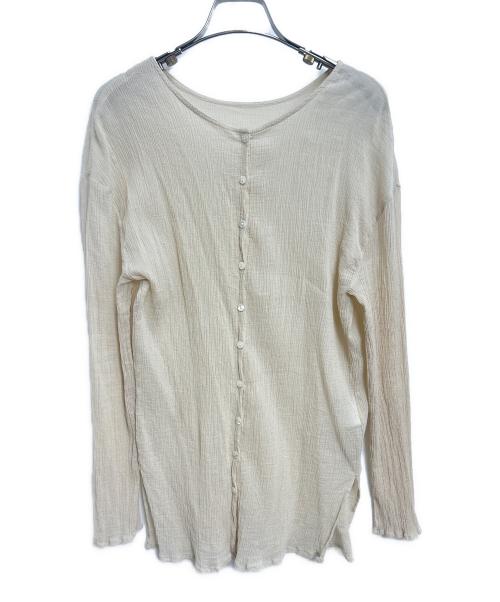 SHENERY（シーナリー）SHENERY (シーナリー) コットンシアー楊柳ブラウス ベージュ サイズ:Fの古着・服飾アイテム