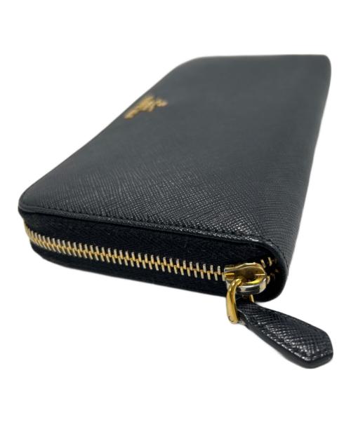 PRADA（プラダ）PRADA (プラダ) ラウンドファスナー財布 ブラックの古着・服飾アイテム