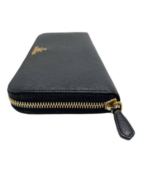 PRADA（プラダ）PRADA (プラダ) ラウンドファスナー財布 ブラックの古着・服飾アイテム