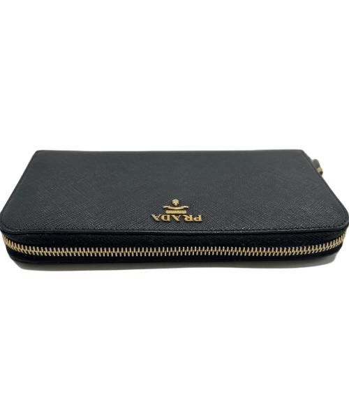 PRADA（プラダ）PRADA (プラダ) ラウンドファスナー財布 ブラックの古着・服飾アイテム