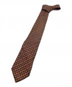 GUCCIグッチ）の古着「ネクタイ」｜ブラウン×レッド