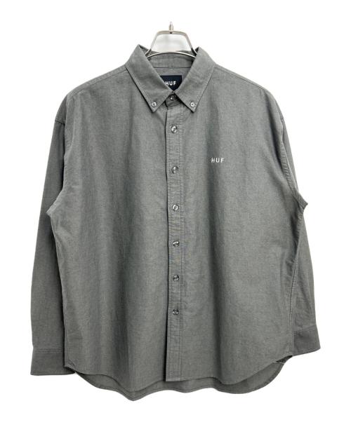 HUF（ハフ）HUF (ハフ) ロングスリーブシャツ グレー サイズ:Sの古着・服飾アイテム
