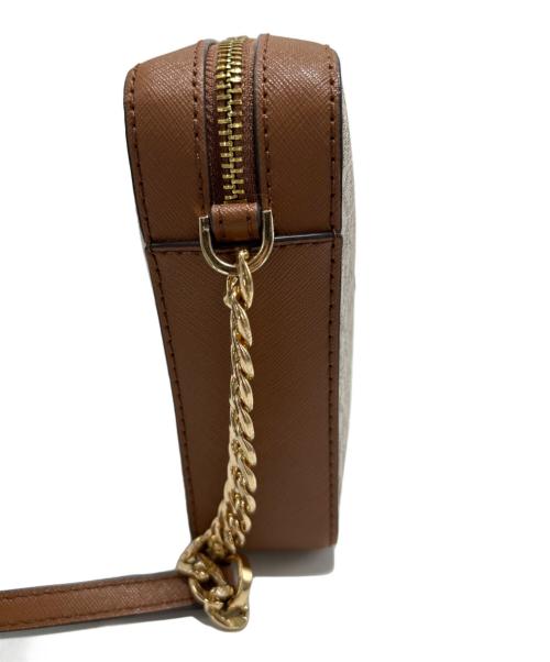 MICHAEL KORS（マイケル・コース）MICHAEL KORS (マイケルコース) チェーンショルダーバッグ ブラウン×ホワイトの古着・服飾アイテム