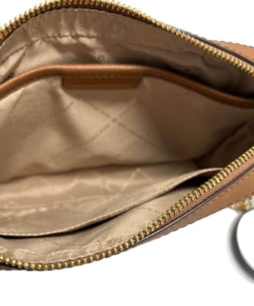 MICHAEL KORS（マイケル・コース）MICHAEL KORS (マイケルコース) チェーンショルダーバッグ ブラウン×ホワイトの古着・服飾アイテム