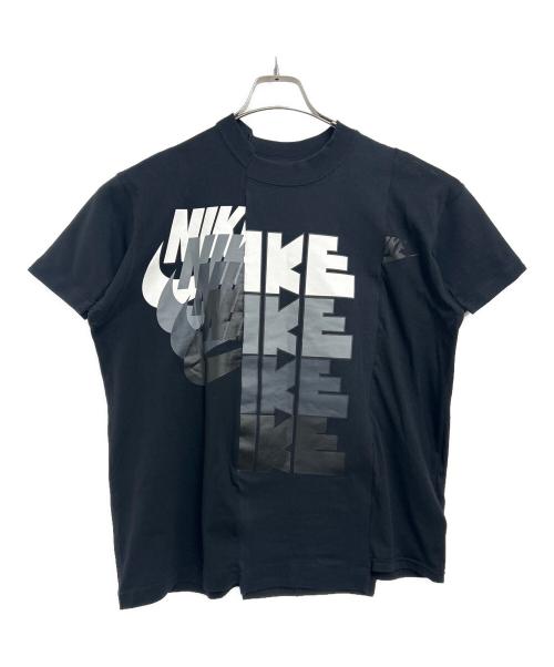 NIKE（ナイキ）NIKE (ナイキ) sacai (サカイ) 再構築ハイブリットTシャツ ブラック サイズ:Mの古着・服飾アイテム