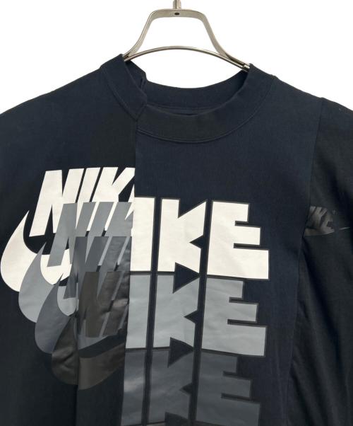 NIKE（ナイキ）NIKE (ナイキ) sacai (サカイ) 再構築ハイブリットTシャツ ブラック サイズ:Mの古着・服飾アイテム