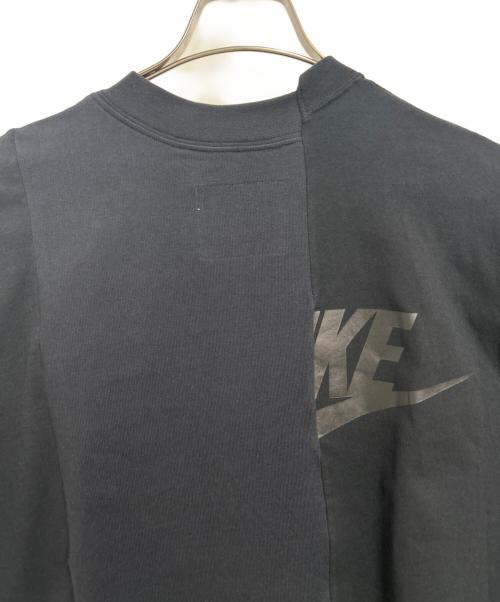 NIKE（ナイキ）NIKE (ナイキ) sacai (サカイ) 再構築ハイブリットTシャツ ブラック サイズ:Mの古着・服飾アイテム