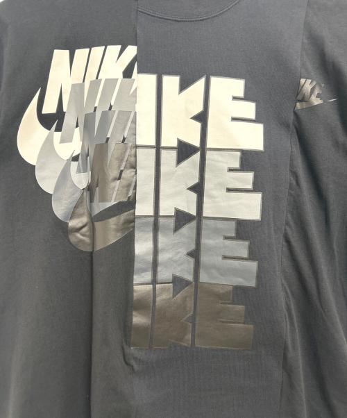 NIKE（ナイキ）NIKE (ナイキ) sacai (サカイ) 再構築ハイブリットTシャツ ブラック サイズ:Mの古着・服飾アイテム