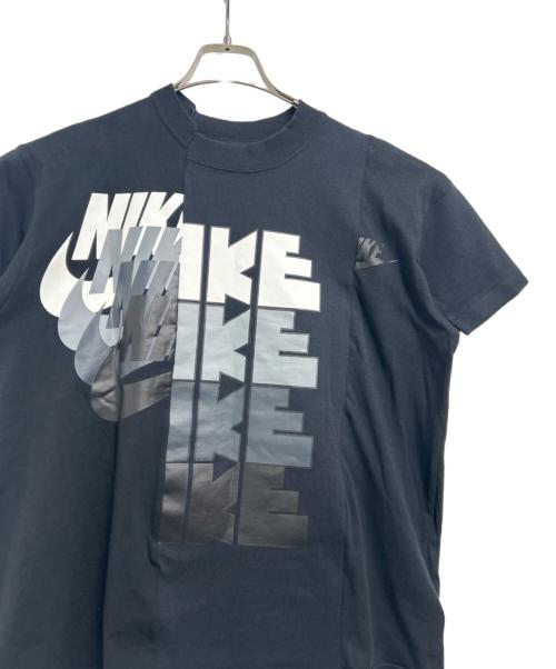 NIKE（ナイキ）NIKE (ナイキ) sacai (サカイ) 再構築ハイブリットTシャツ ブラック サイズ:Mの古着・服飾アイテム