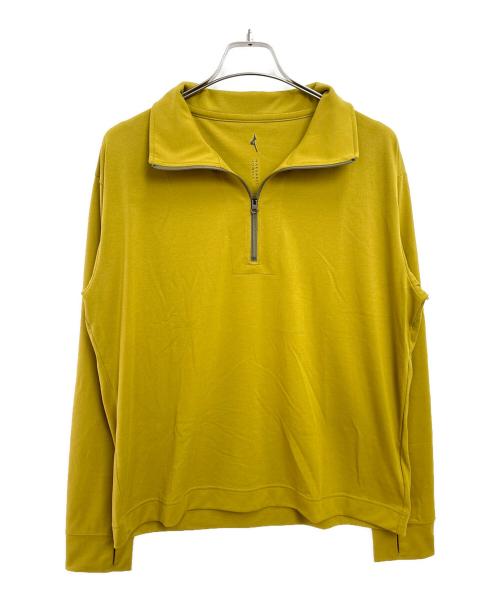 MARGARET HOWELL（マーガレットハウエル）MARGARET HOWELL (マーガレットハウエル) MIZUNO (ミズノ) ハーフジップスウェット イエロー サイズ:Lの古着・服飾アイテム