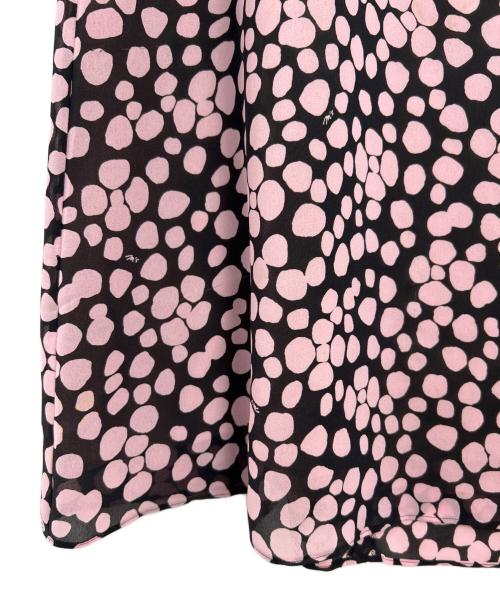 M'S GRACY（エムズグレイシー）M'S GRACY (エムズグレイシー) ドット柄リボンワンピース ブラック×ピンク サイズ:40の古着・服飾アイテム