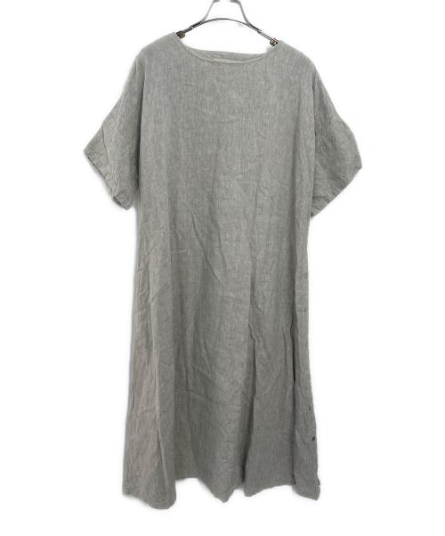 08MAB（ゼロハチマブ）08MAB (ゼロハチマブ) サイドボタンリネンワンピース ベージュ サイズ:Fの古着・服飾アイテム