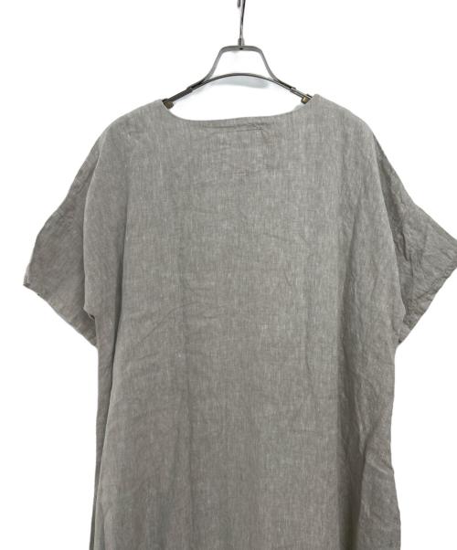 08MAB（ゼロハチマブ）08MAB (ゼロハチマブ) サイドボタンリネンワンピース ベージュ サイズ:Fの古着・服飾アイテム