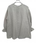 nest Robeネストローブ）の古着「リネン近江晒しラッフル袖2wayブラウス」