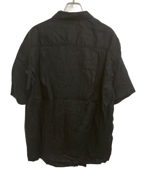 CAHLUMN（カウラム）CAHLUMN (カウラム) 半袖リネンシャツ ブラック サイズ:Mの古着・服飾アイテム
