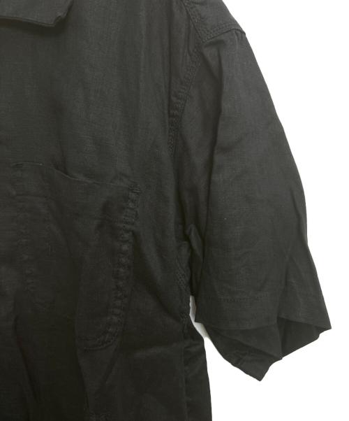 CAHLUMN（カウラム）CAHLUMN (カウラム) 半袖リネンシャツ ブラック サイズ:Mの古着・服飾アイテム
