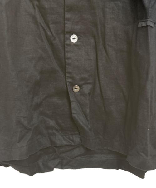 CAHLUMN（カウラム）CAHLUMN (カウラム) 半袖リネンシャツ ブラック サイズ:Mの古着・服飾アイテム