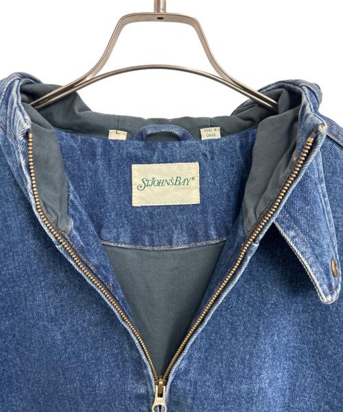 ST JOHN'S BAY（セントジョンズベイ）ST JOHN'S BAY (セントジョンズベイ) デニムフーテッドジャケット インディゴ サイズ:Lの古着・服飾アイテム